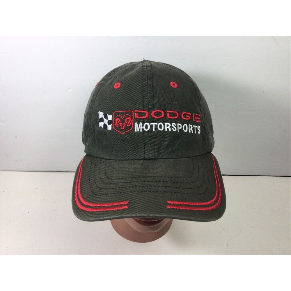 Dodge‎ Ram Motorsport Hat khaki Gray Cap NASCAR Strap Back One Size